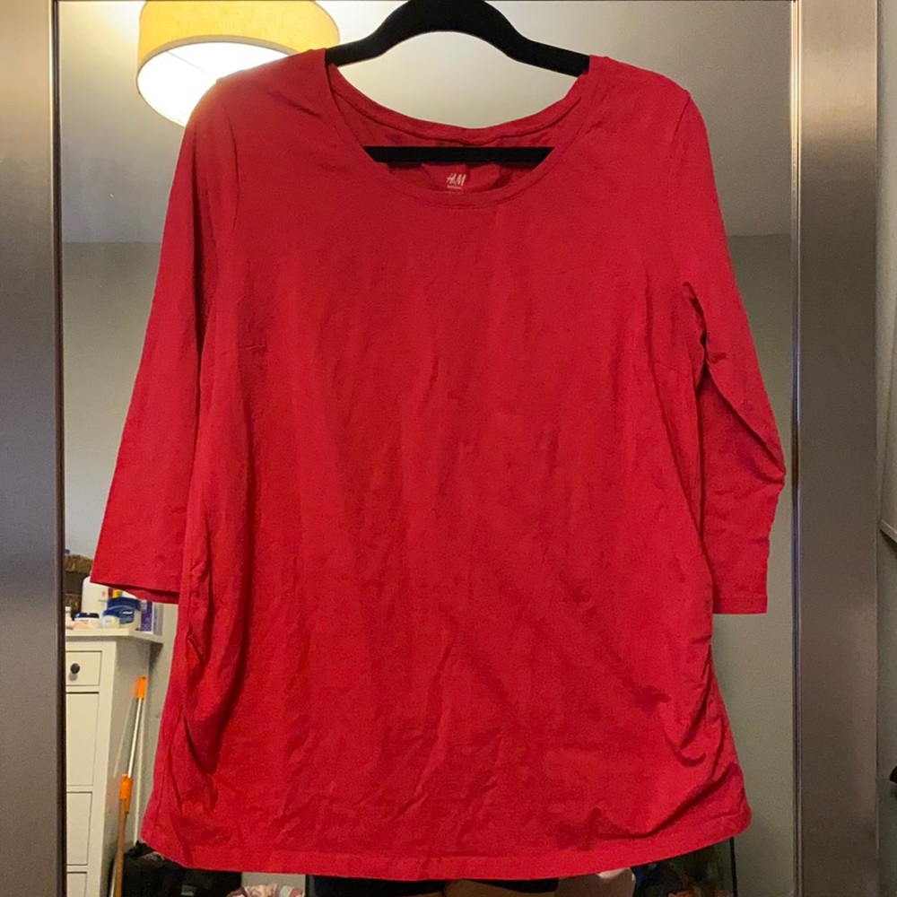 H&M Pink 3/4 Sleeve T-Shirt Sz XL